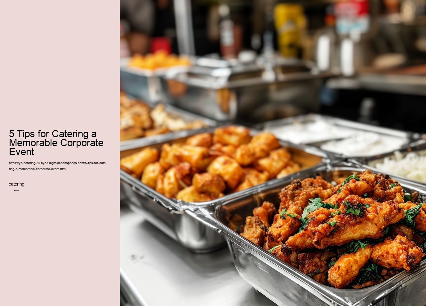 5 Tips for Catering a Memorable Corporate Event