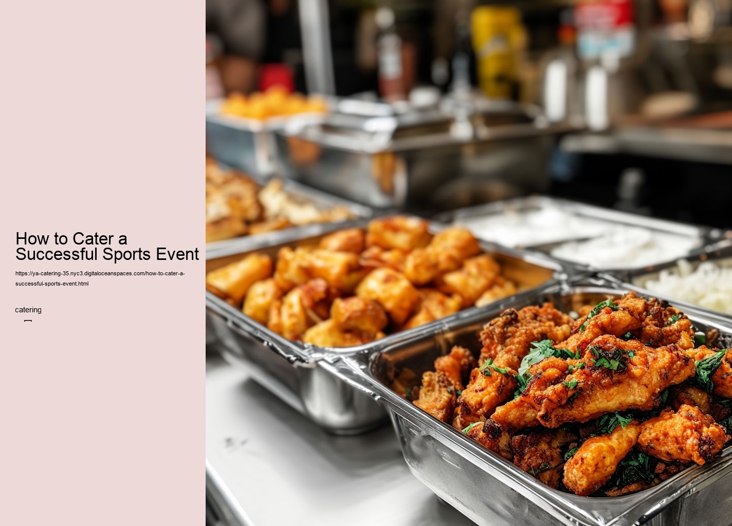 How to Cater a Successful Sports Event