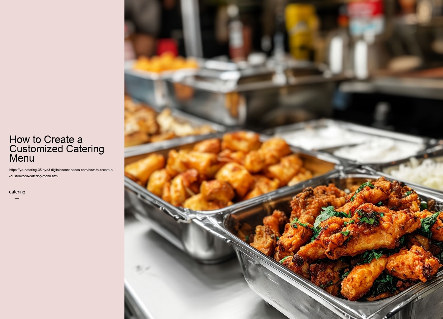 How to Create a Customized Catering Menu